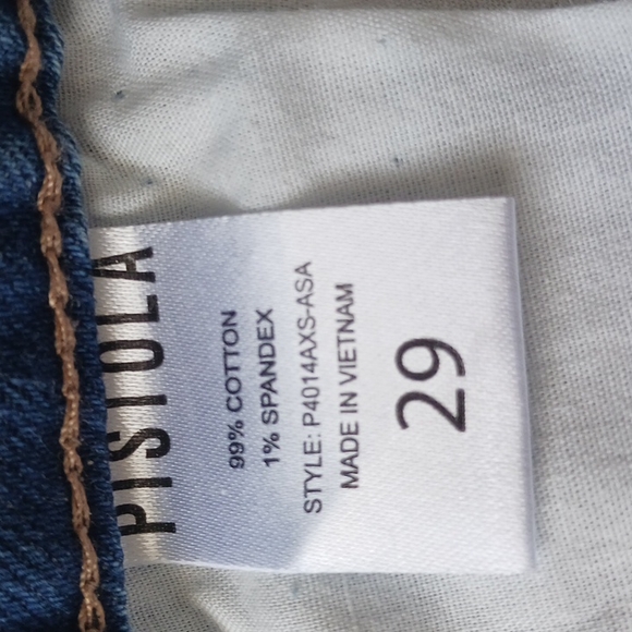 PISTOLA Light Wash, High Rise, Cut-off Denim Shorts, 29 - Picture 8 of 8